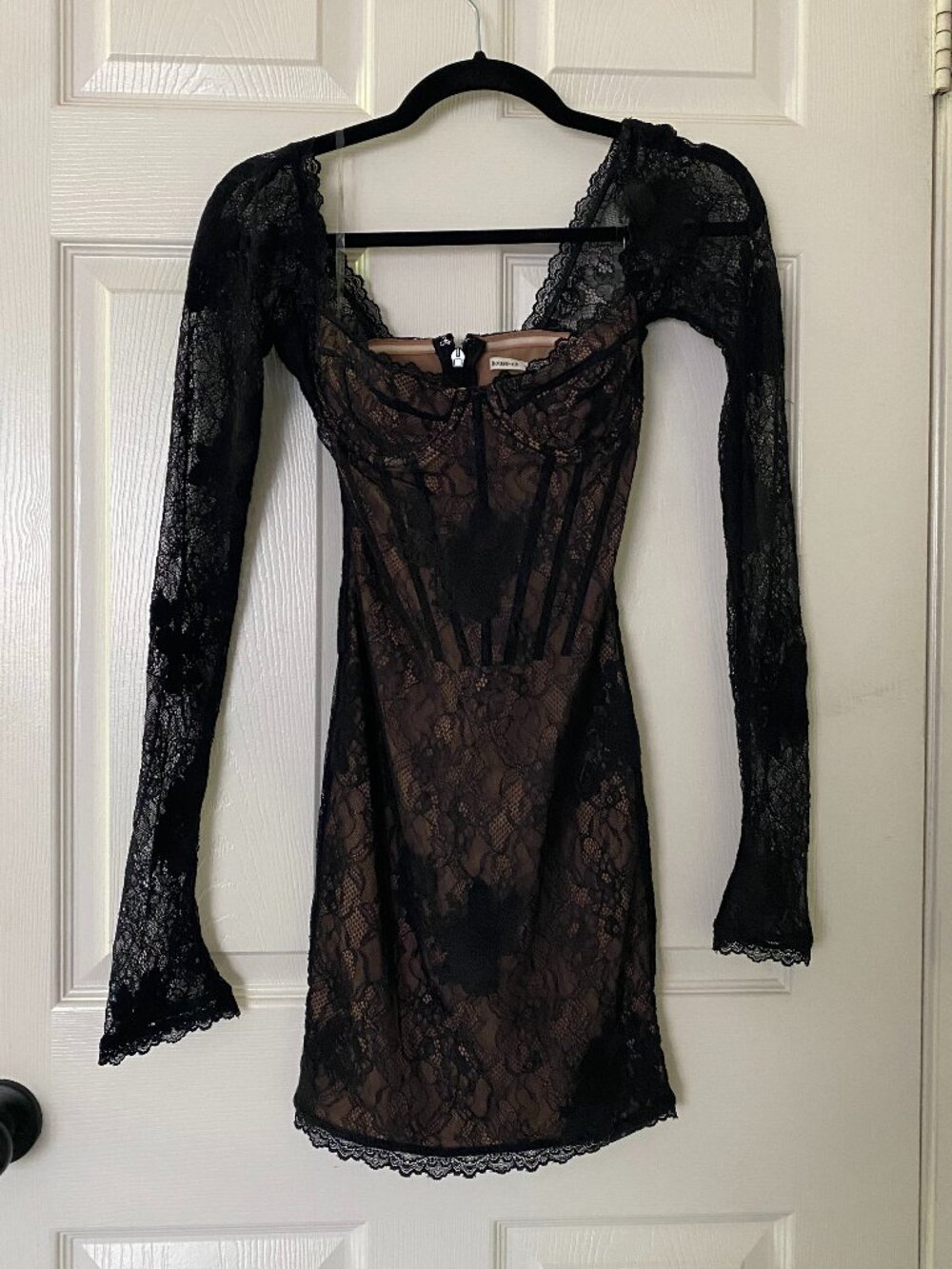 House of CB | Lucienne Lace Mini Dress in Black - Picture 5 of 15